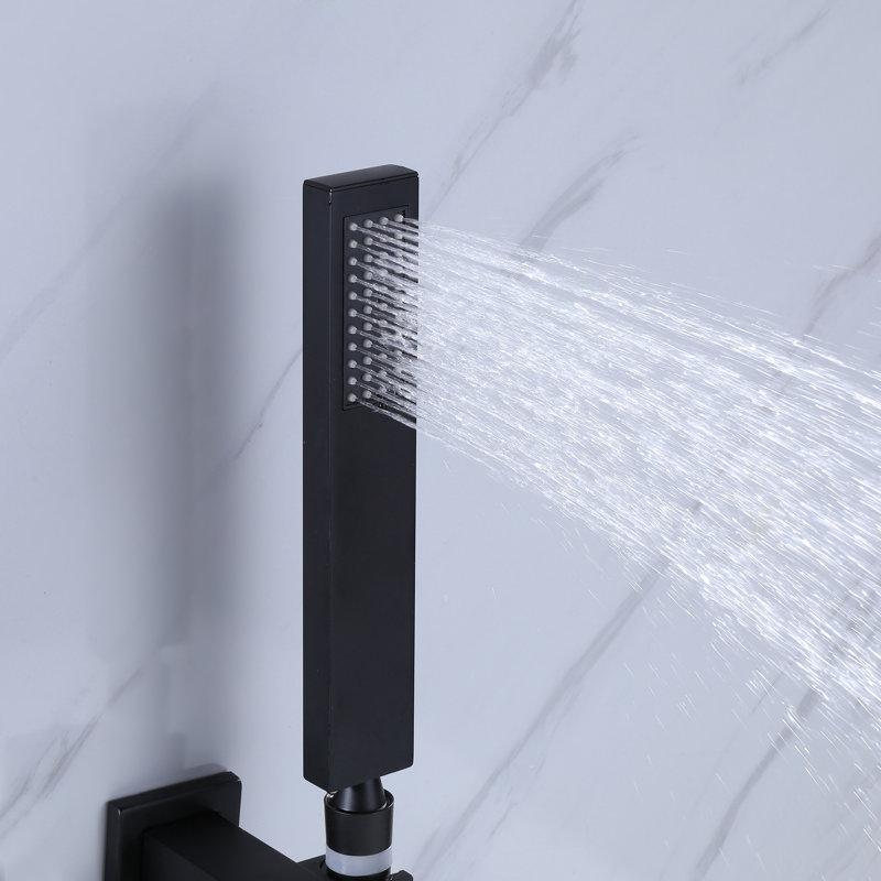 Wall Tub Spout with Diverter, Matte Black