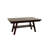 Transitional Dark Walnut Dining Table, Rectangular, Manufactured With Fine Rubberwood Rectangle Table In Walnut, Crafted Solid-307256542