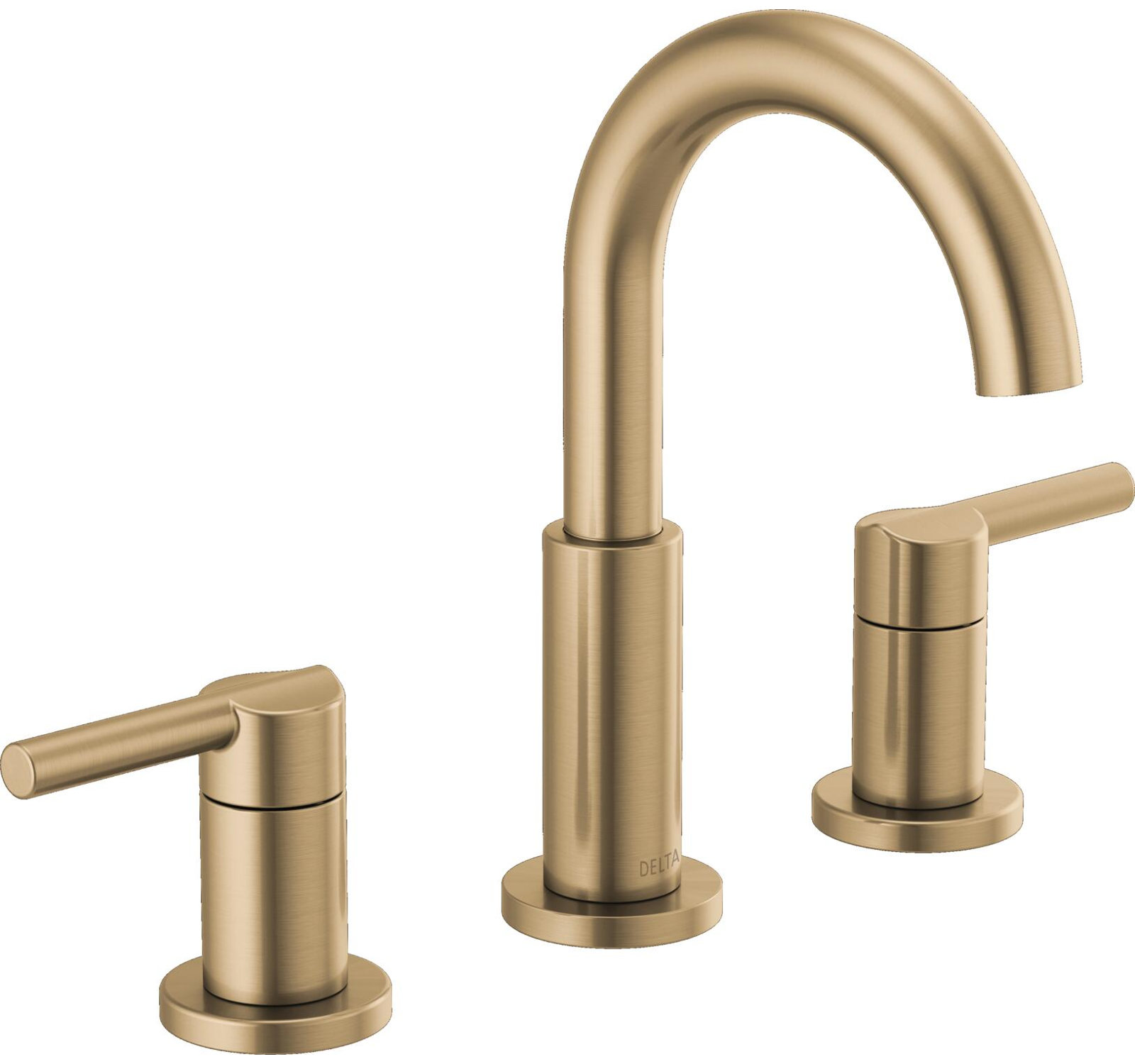 Nicoli Widespread Bathroom Faucet with Drain, Champagne Bronze