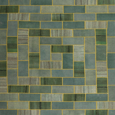 Tapis vert / gris