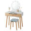 Ensemble coiffeuse et tabouret Alinson-1477559169