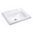 Ruvati 23 x 18 inch Drop In Topmount Bathroom Vanity Sink White Rectangular Porcelain Ceramic with Overflow