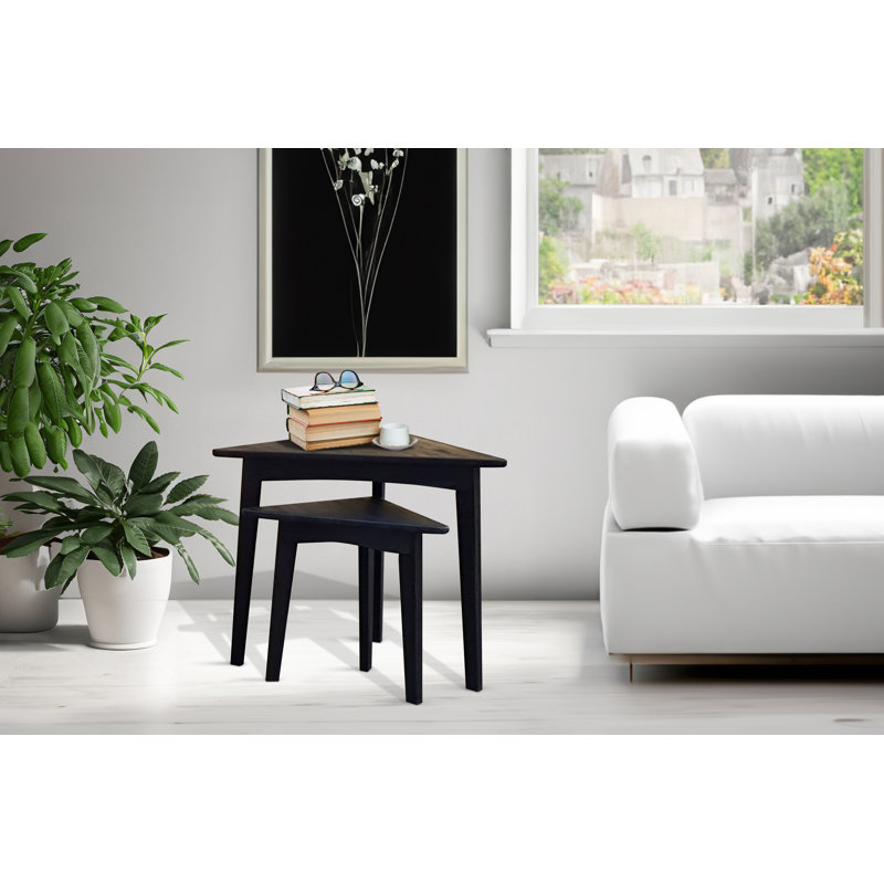 Table gigogne Gracie Oaks Bijou, Noir