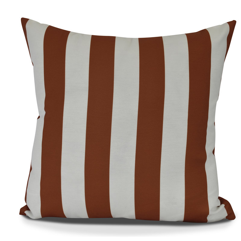 Goals, Gourds, And Gatherings Striped Reversible Throw Pillow, Orange, 18" x 18"