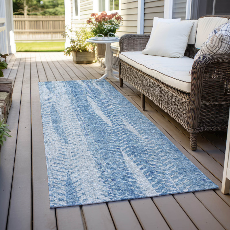 Rennen Washable Abstract Indoor / Outdoor Rug, Runner 2'3" x 7'6"