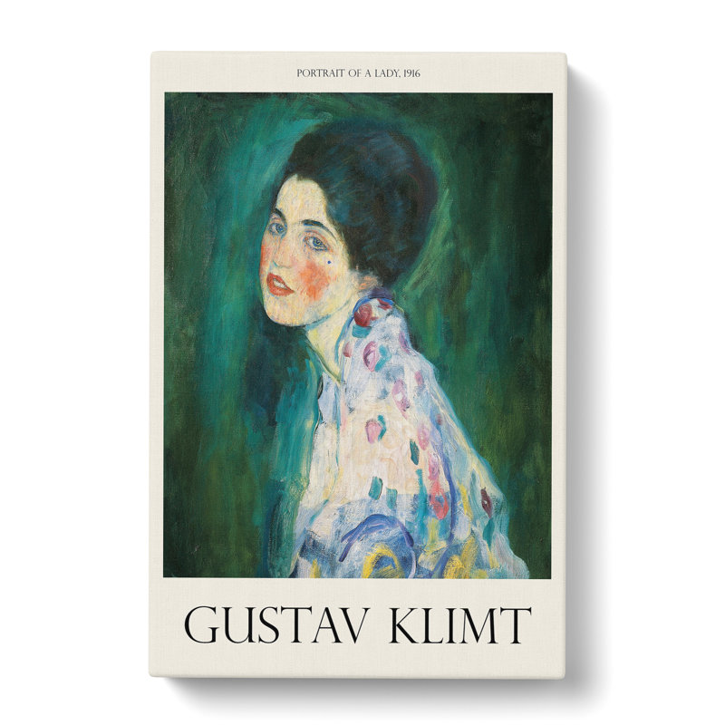 Portrait Of A Lady by Gustav Klimt - Wrapped Canvas Painting, 76cm H x 50cm W x 3cm D