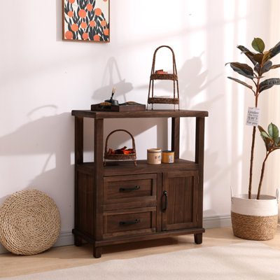 Dark-coffee Solid Wood Sideboard
