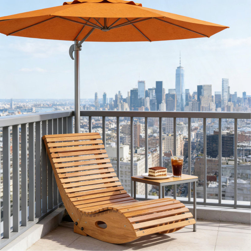 Chaise berçante en bois, chaise berçante d'extérieur