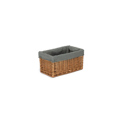 Wicker Lined Storage Basket