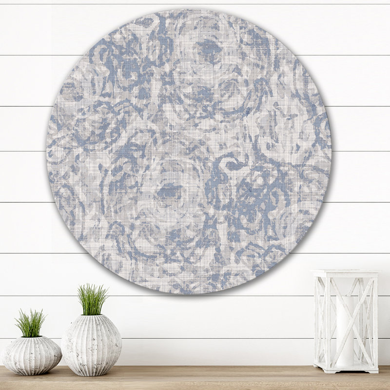 Art mural rétro vintage bleu campagnard IV, H 11 po x l 11 po x P 1 po