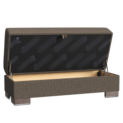 Rangement rembourré brun foncé - article de maison polyvalent de qualité, fabriqué en chenille