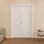 Porte à double vantail 36 po x 80 po avec serrure argentée, dalle de porte solide à peindre et imperméable, combinaison pour garde-robe, portes de garde-manger, portes de chambre à coucher