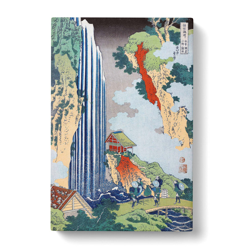 The Waterfall In Ono On The Kisokai Road by Katsushika Hokusai - Wrapped Canvas, 60cm H x 40cm W x 3cm D