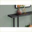 Table basse Industrial-Farmhouse avec tablette fixe - Stratifié noir et métal pour le rangement et la stabilité de la maison-1320201685