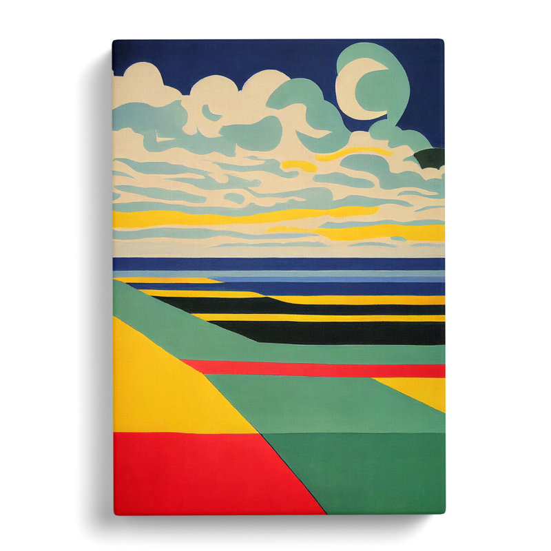 Abstract Landscape Meadow No.3 - Wrapped Canvas, 76cm H x 50cm W x 3cm D