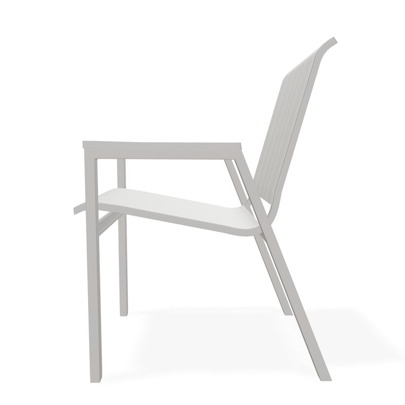 Bazza Outdoor Dining Chair, Harbor, Warm Gray