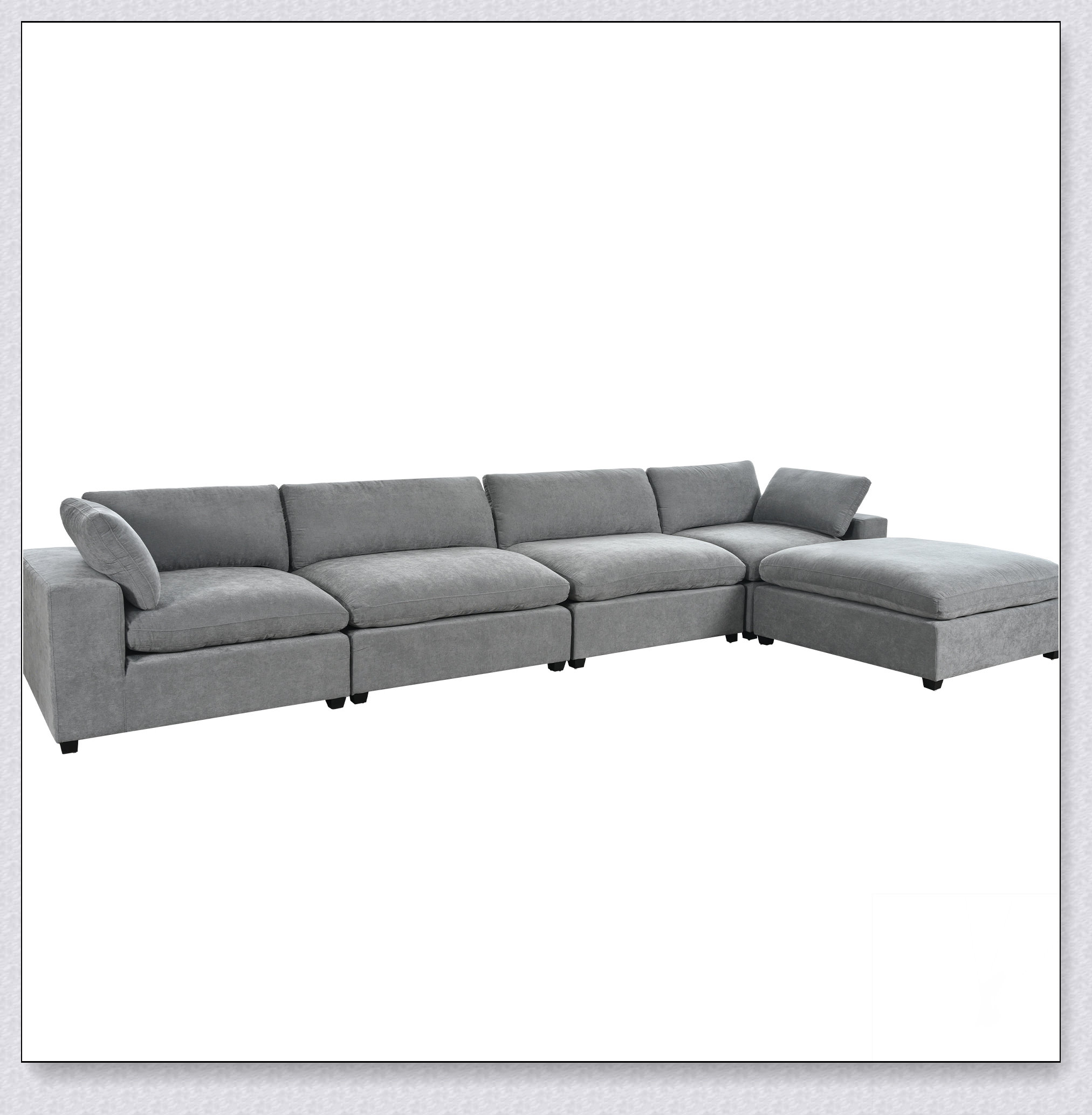 Latitude Run® Upholstered Modular Sofa With Removable Ottoman,Sectional ...