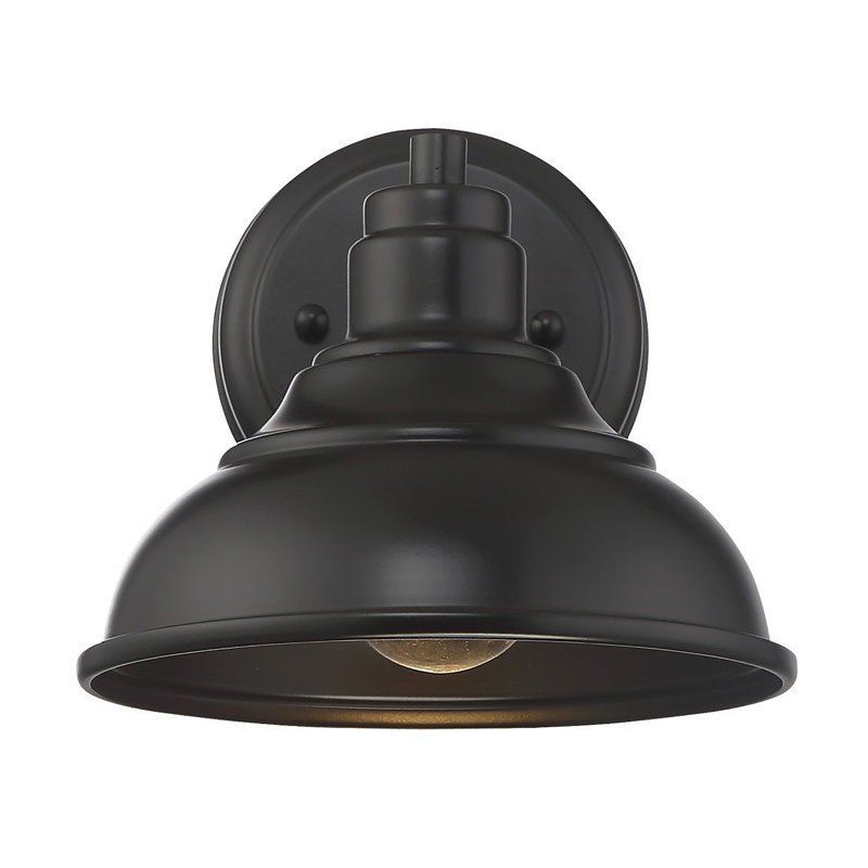 Misti English Bronze Outdoor Barn Light, 9.5" H x 11" W x 11.5" D