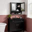 Bathroom Wall Cabinet With 2 Mirror Doors And 1 Shelf-123104350