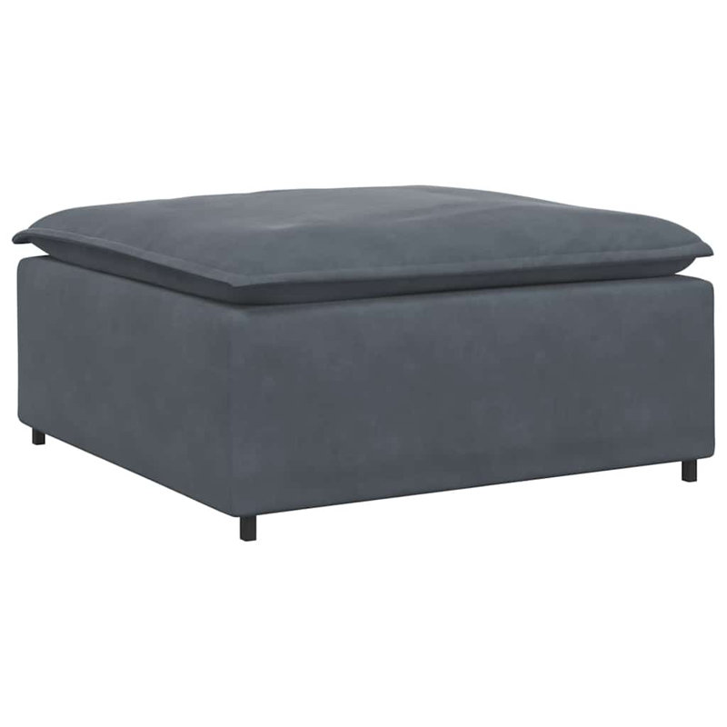 Modular Sofa Armrest End Module With Cushions Dark Gray 39.4"