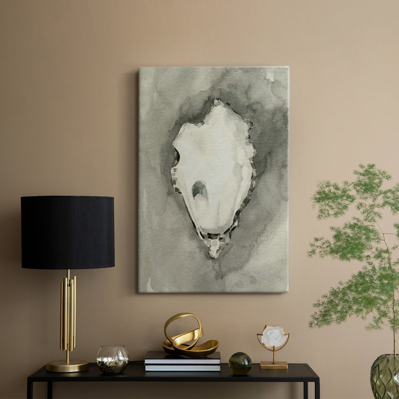 Neutral Oyster Shell I -Gallery Wrapped Cavas, 60" H x 40" W