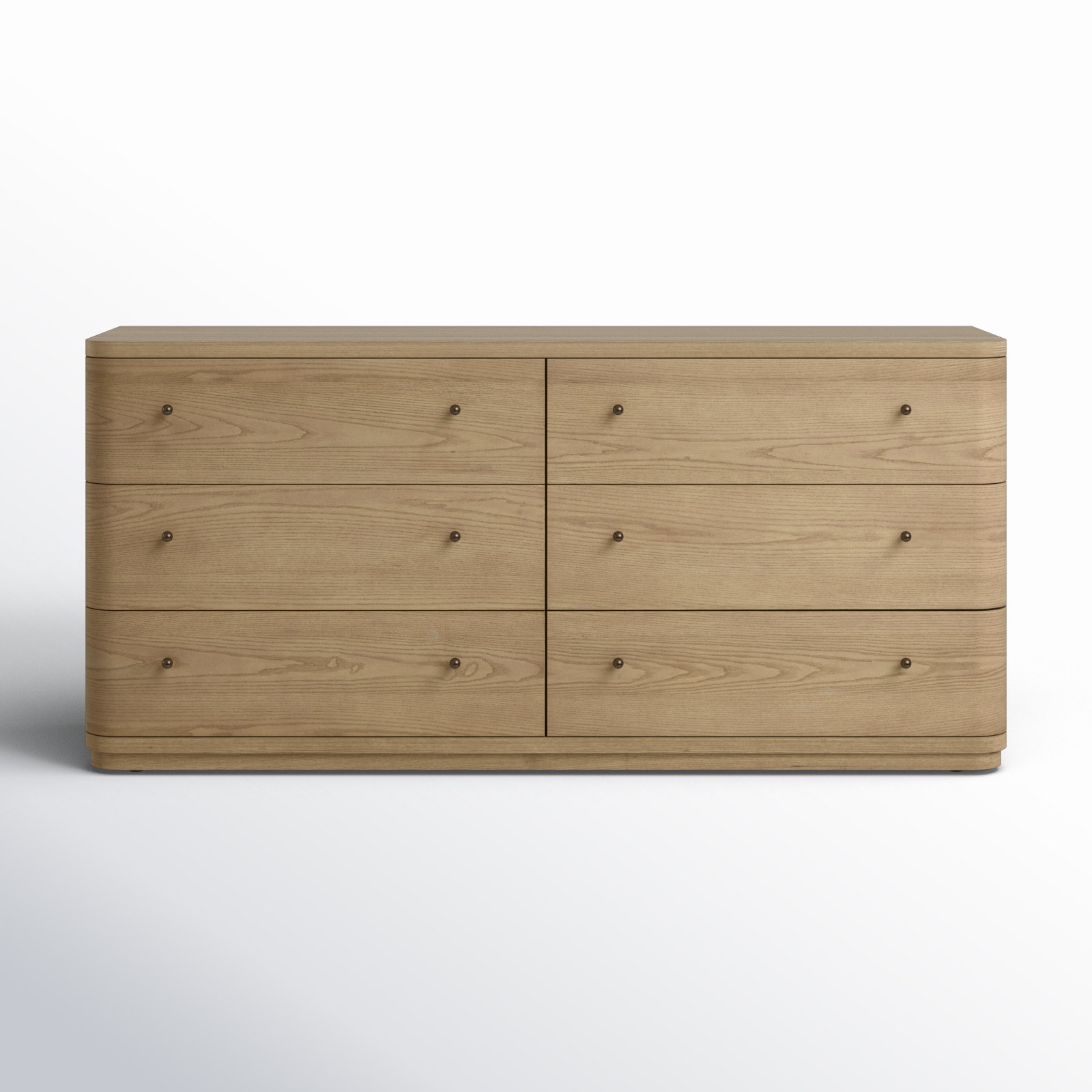 Lucie Six Drawer White Oak Dresser In Buff Cream Reviews Joss Main