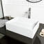 Lavabo de salle de bain rectangulaire fait à la main blanc mat L 17 po x l 13 po x H 5 po Starr