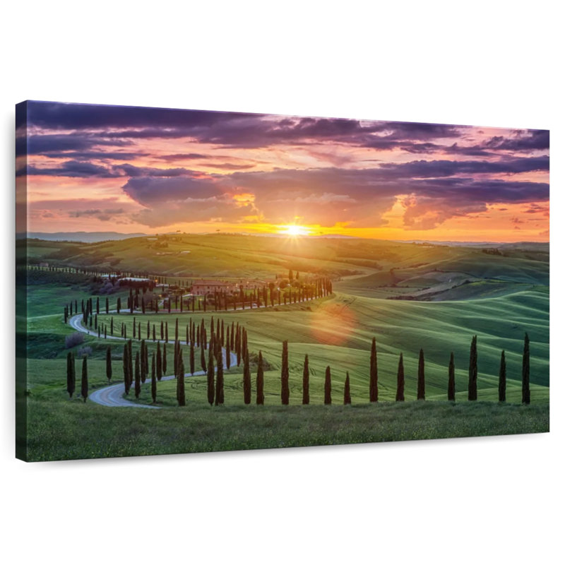 Ravi Sunset Over Tuscany, 24" H x 36" W