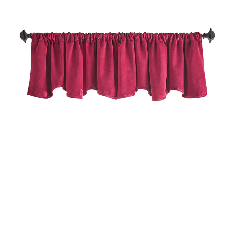 Rideau occultant en velours Lucca, Rouge pomme grenade