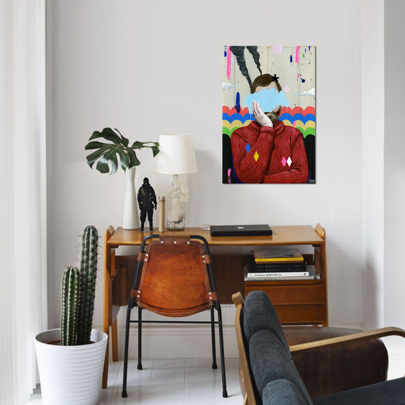 « sad », impression sur toile, H 12 po x l 8 po x P 0,75 po