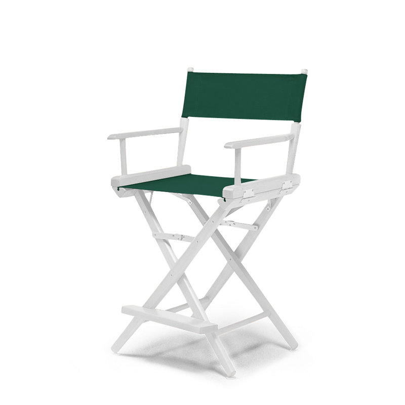 Folding Reclining Director Chair, Varnish, Forest Green