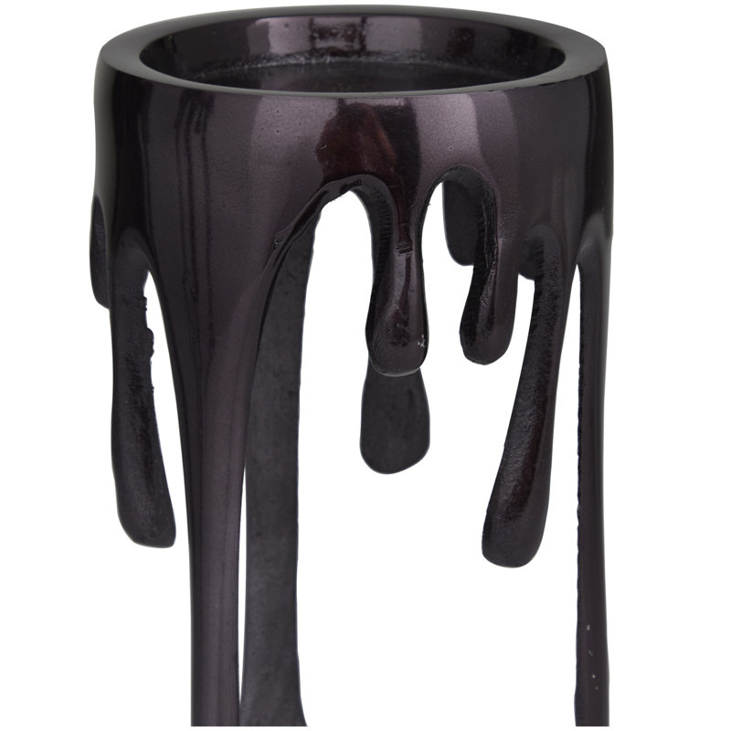 Moderna 11.80'' H Aluminum Tabletop Candlestick, Black