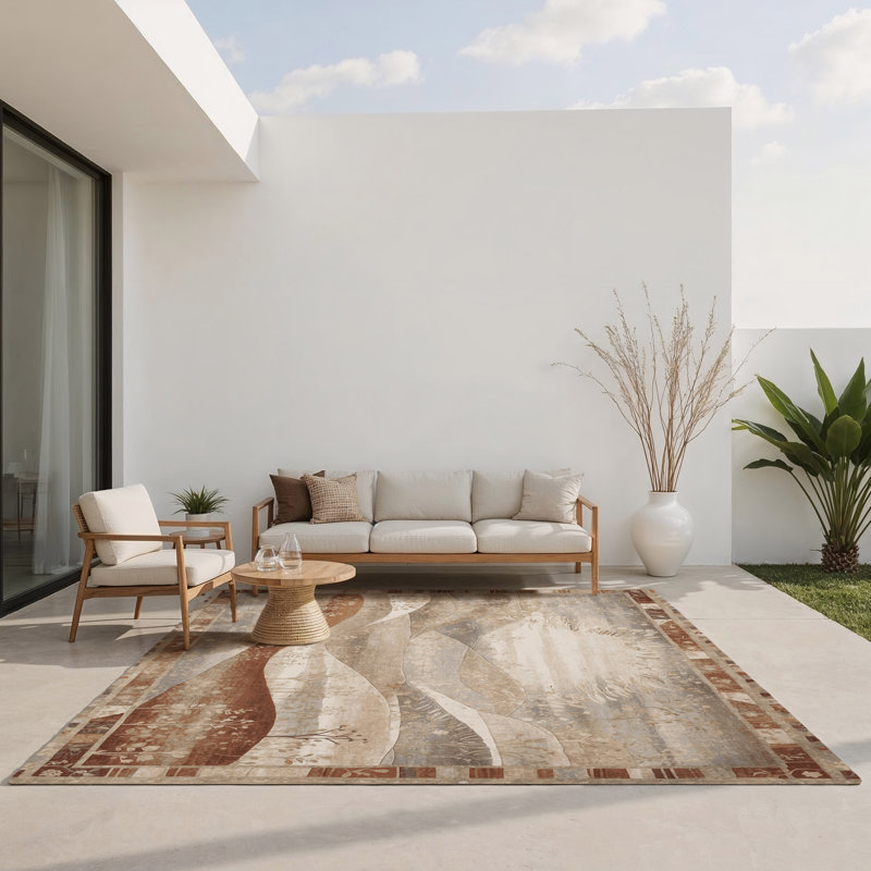 Tapis intérieur et extérieur Amber Horizon, Rectangle 1'6" x 2'6"