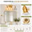 3-Light Amber Tulip Glass Vanity Light
