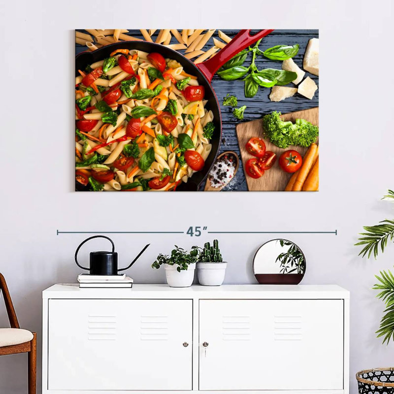 Yarlin Spring Vegetables Pasta, 30" H x 45" W