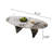 51" Modern Oval Coffee Table, Glossy Sintered Stone Table top With N-Shaped-Steel Base