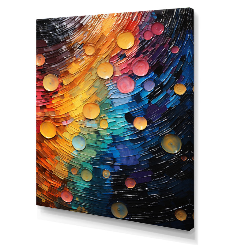 Franoise Compact Discs Shimmering Beats III - reproduction sur toile, H 20 po x l 12 po x P 1 po, Toile tendue