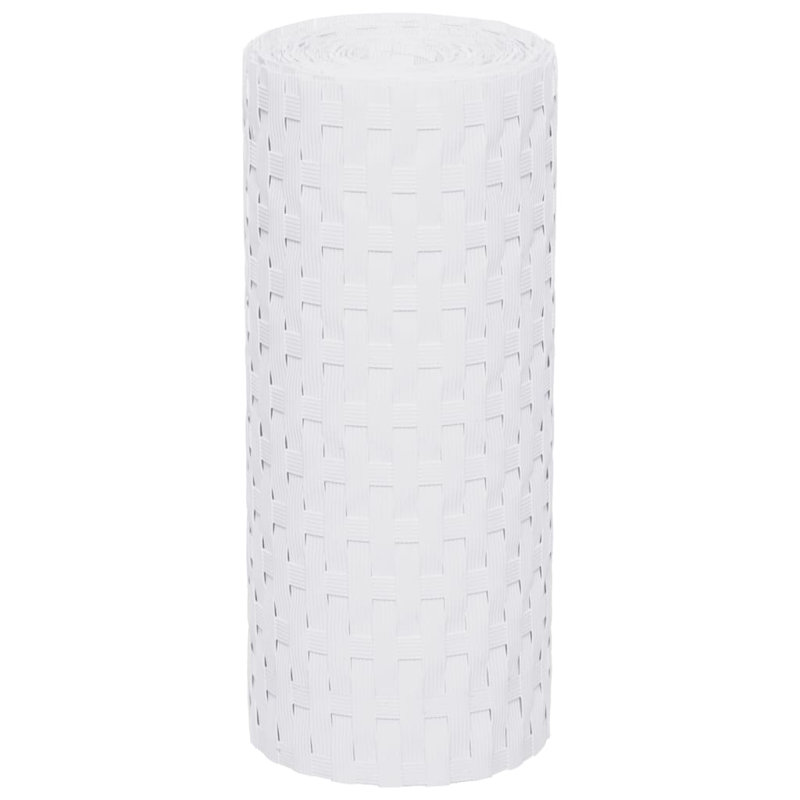 Cayse Polyethylene Balcony Privacy Screen, Weiß