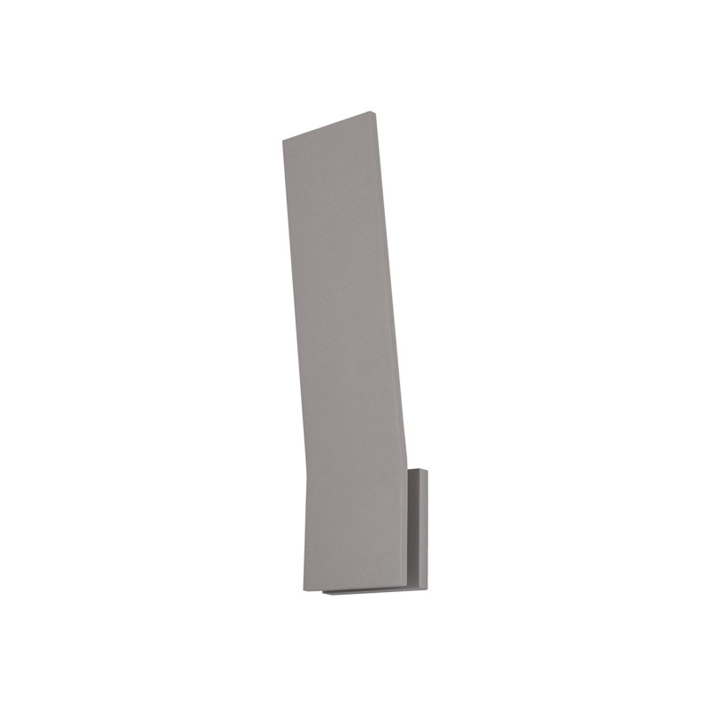Nevis LED Wall Light, Gray, 18" H x 4.5" W x 3.25" D
