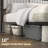 Metal Queen Bed Frame with Functional Headboard-1679461558