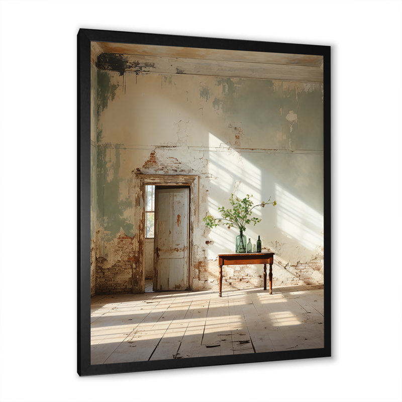 Beige, minimalisme, espace vide, étreinte, Cadre simple noir, H 44 po x l 34 po x P 1,5 po
