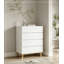 Commode de rangement avec 4 tiroirs et pieds en bois robustes