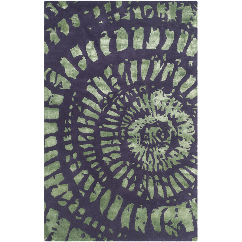 Laredo Hand Tufted Wool Abstract Rug, Rectangle 5' x 8'