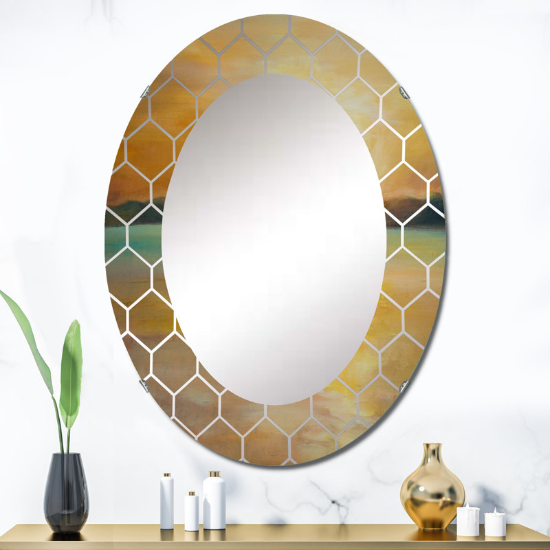 Miroir mural Coastal, jaune Sunset Horizon, 36 po x 24 po