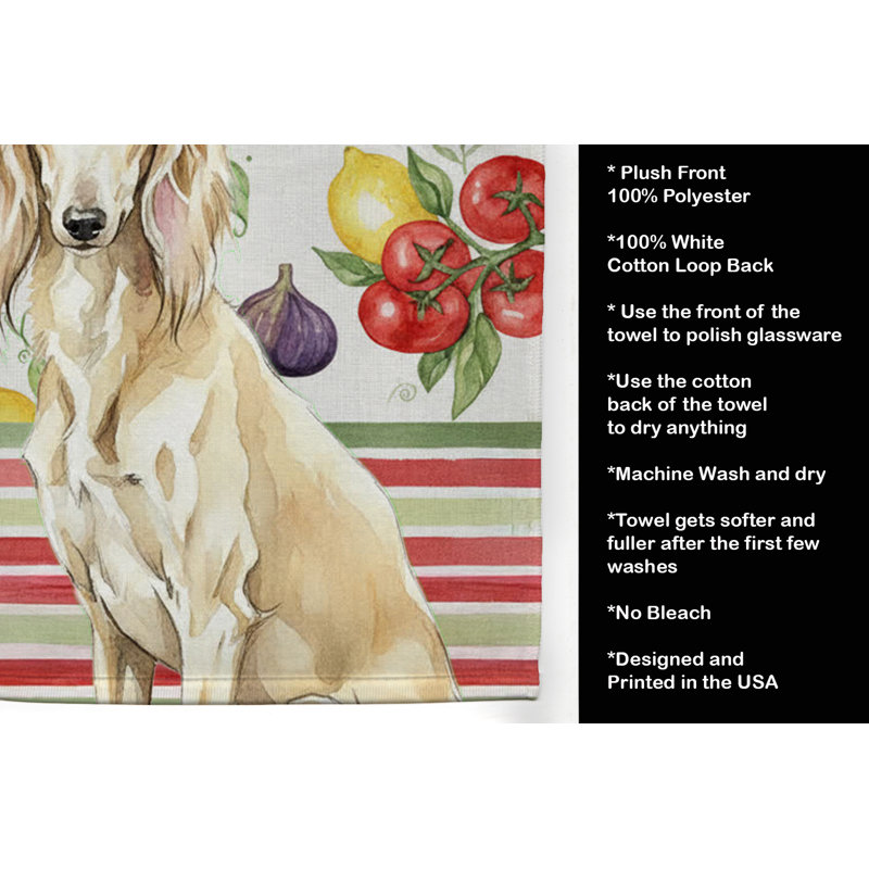Serviette de cuisine crème Saluki, Cream Saluki