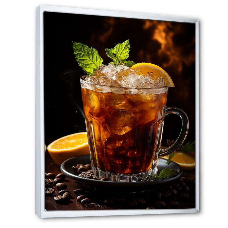Cuba Aroma Coffee Harmony III - impression, H 20 po x l 12 po x P 1 po, Cadre flottant blanc