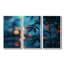 Ensemble de décorations murales en bambou orange et bleu Nirvana-1664838209-1664838219