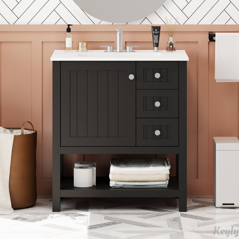 Meuble-lavabo 30 po avec lavabo en céramique