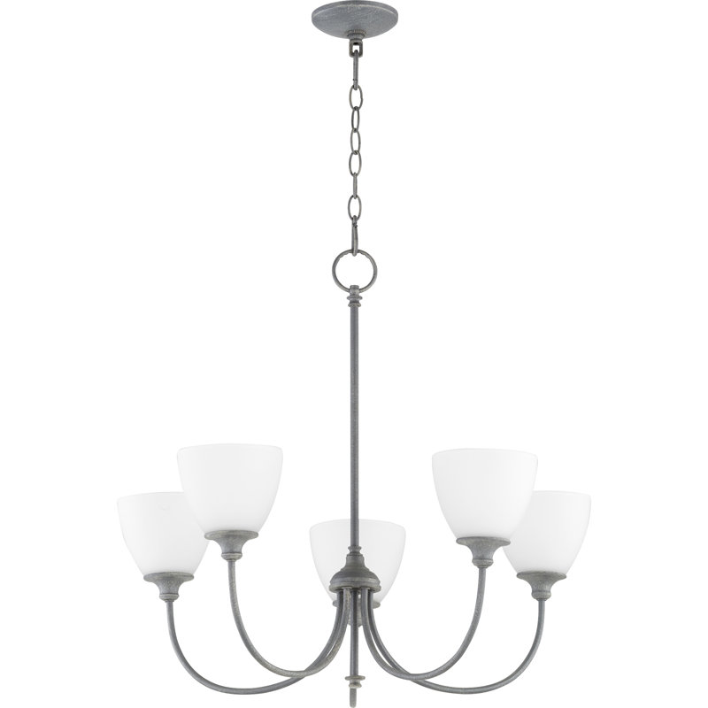 Lustre classique/traditionnel ombré 5 lumières Dian, Zinc