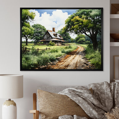 Farmhouse Natures Embrace Pointillism - impression